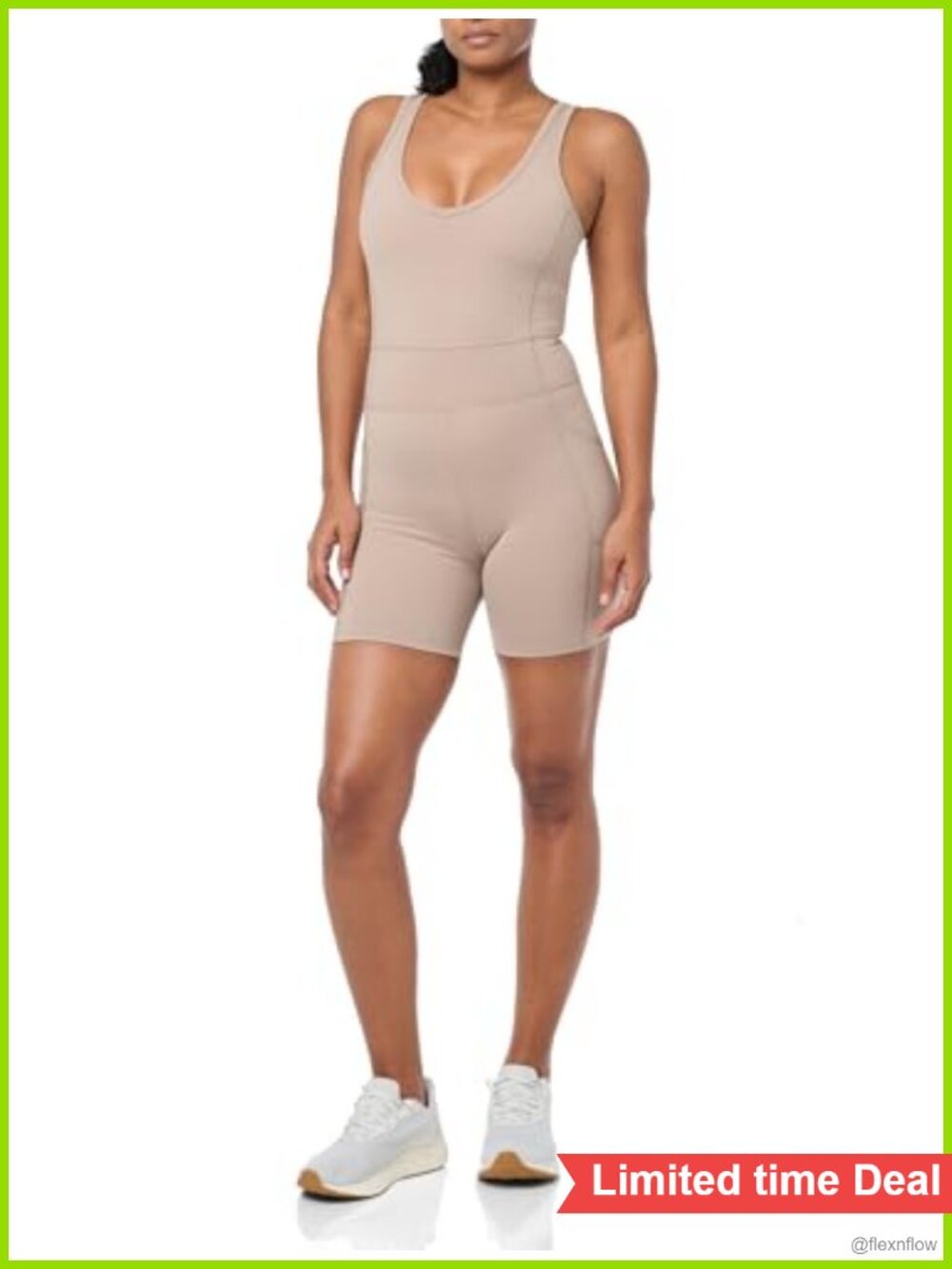 Performance Bike Short Romper Unitard 4-Way Stretch V-Neck
